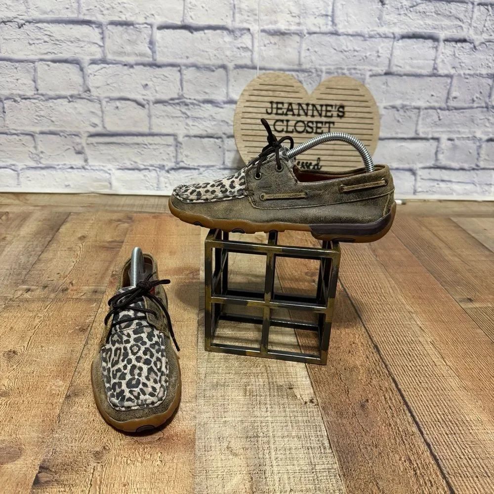 TWISTED X BOOTS WOMEN'S CHEETAH PRINT DRIVING MOCS
